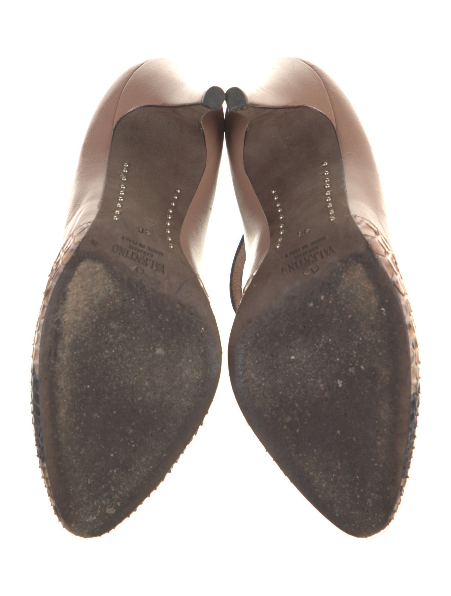 Valentino Python Animal Print D'Orsay Pumps