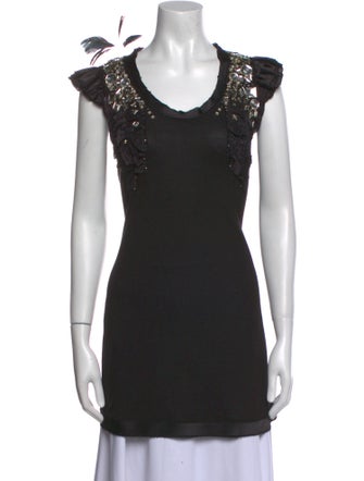 Valentino Scoop Neck Short Sleeve Tunic