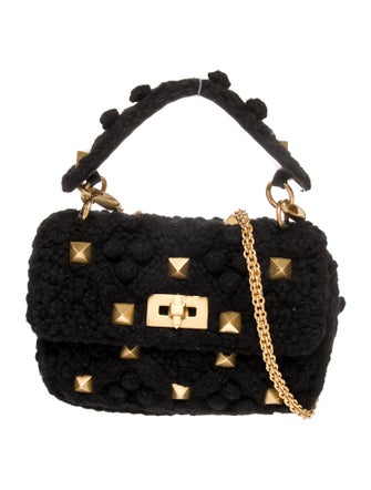Valentino Rockstud Roman Stud Knit Bag