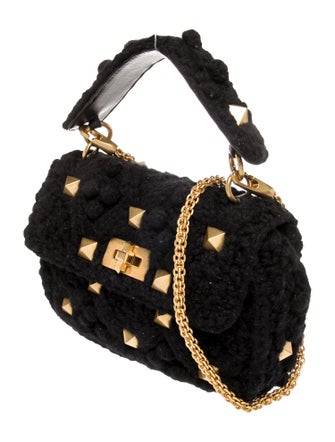 Valentino Rockstud Roman Stud Knit Bag