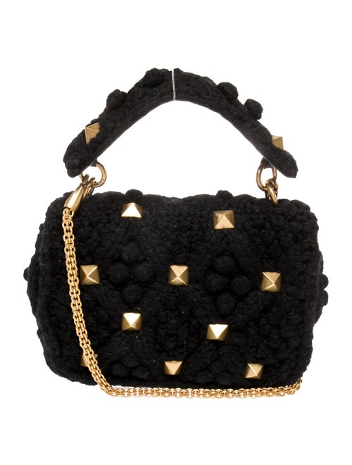 Valentino Rockstud Roman Stud Knit Bag