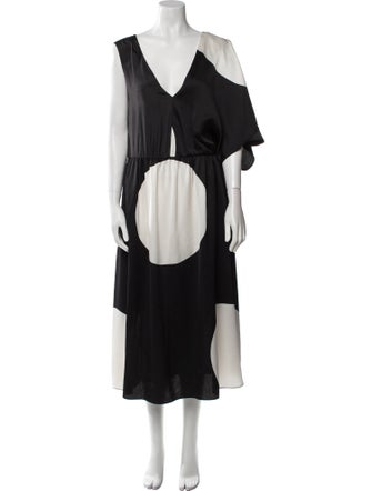 Valentino V-Neck Long Dress