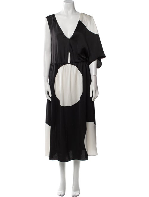 Valentino V-Neck Long Dress