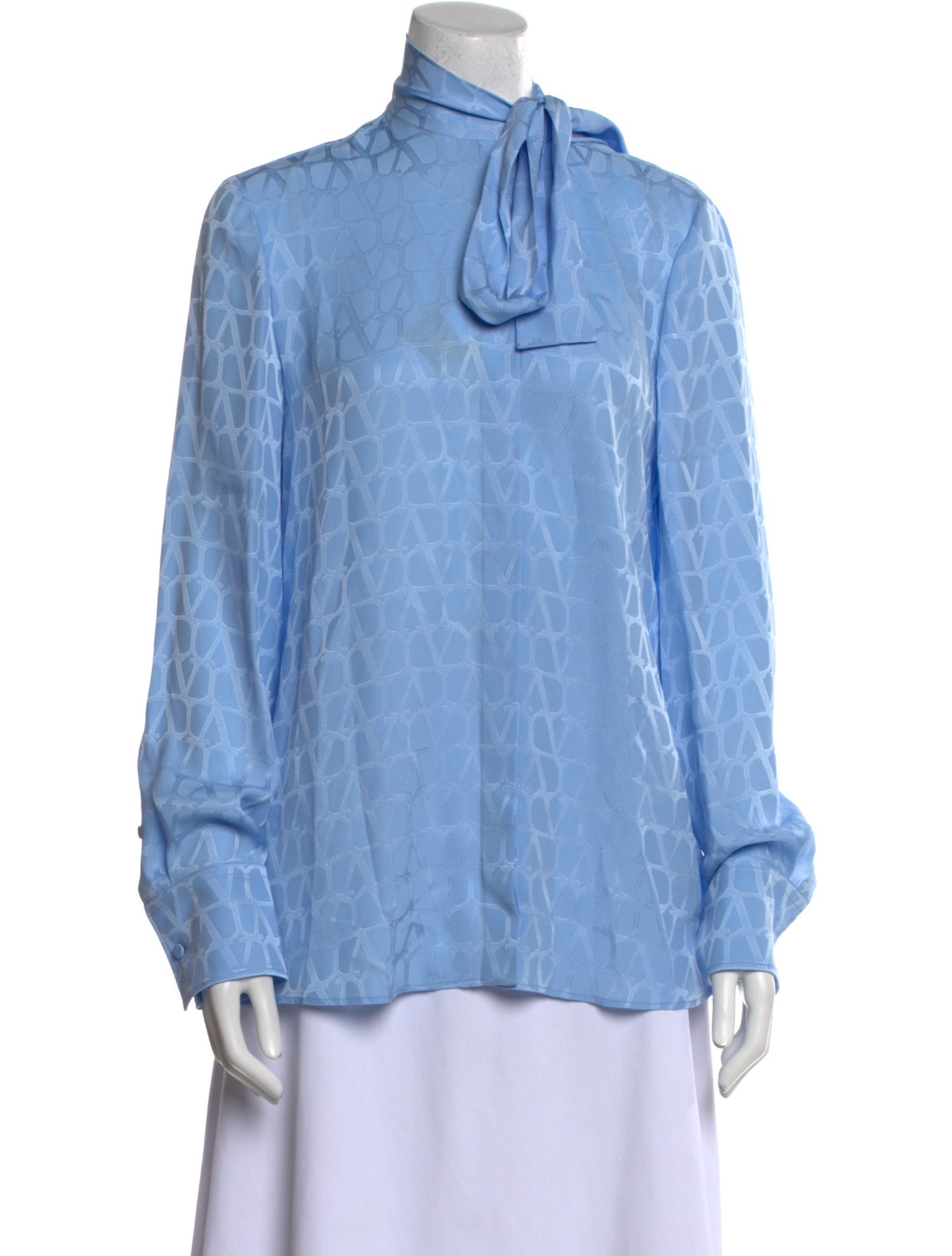 Valentino Silk Mock Neck Blouse w/ Tags