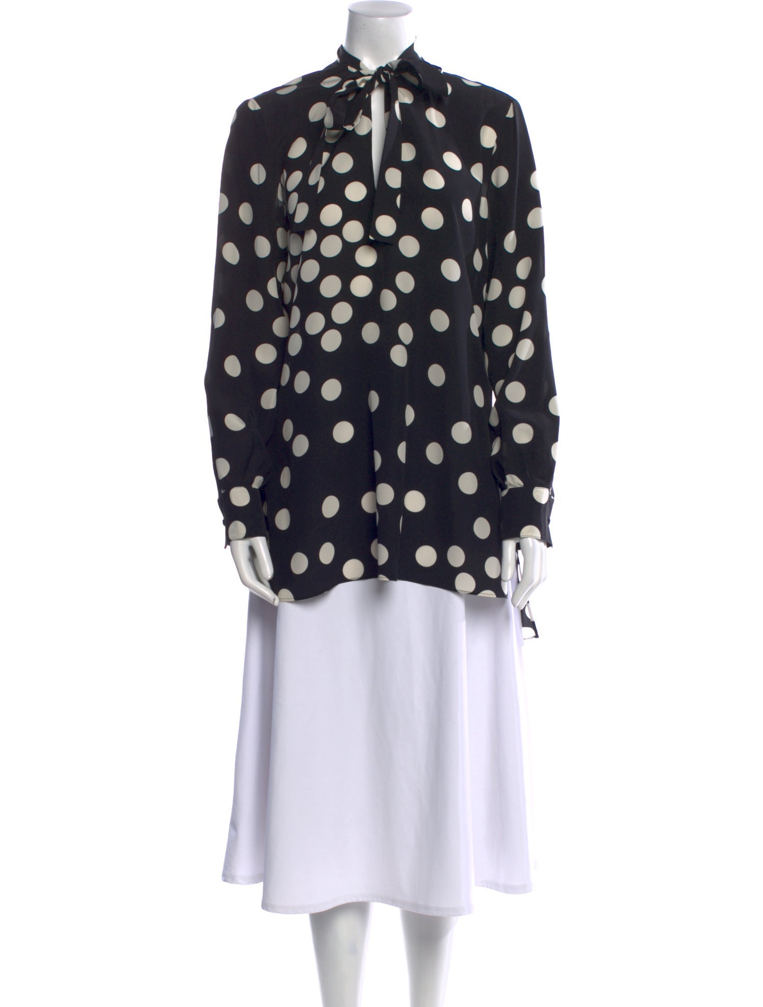 Valentino Silk Polka Dot Print Tunic