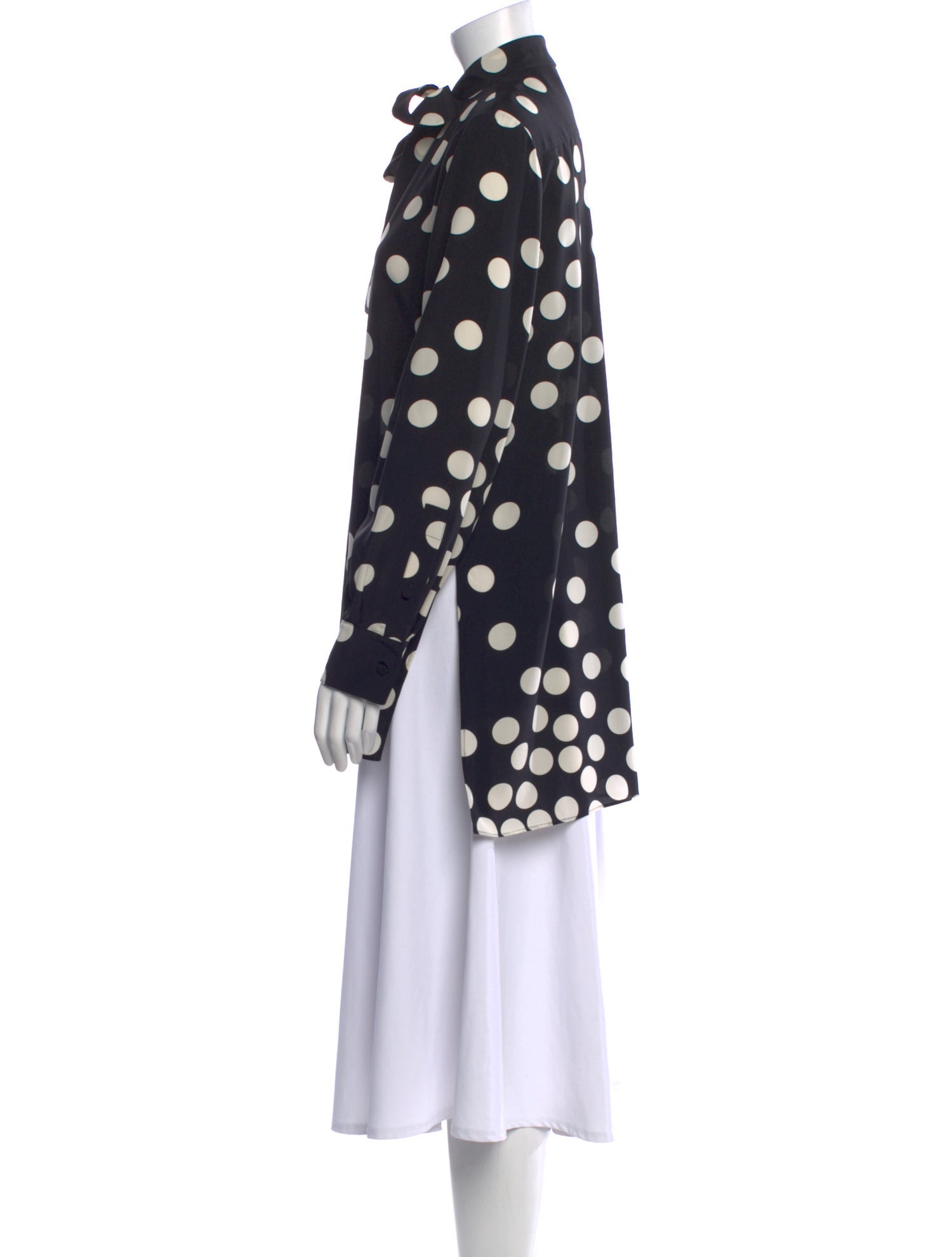 Valentino Silk Polka Dot Print Tunic