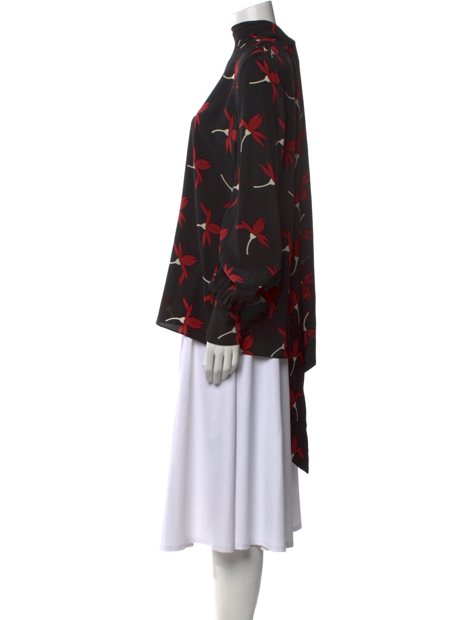 Valentino Silk Floral Print Blouse