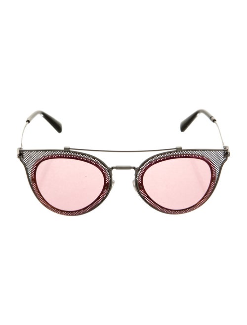 Valentino Rockstud Accents Round Sunglasses