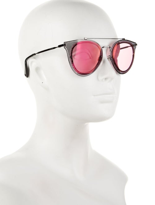 Valentino Rockstud Accents Round Sunglasses