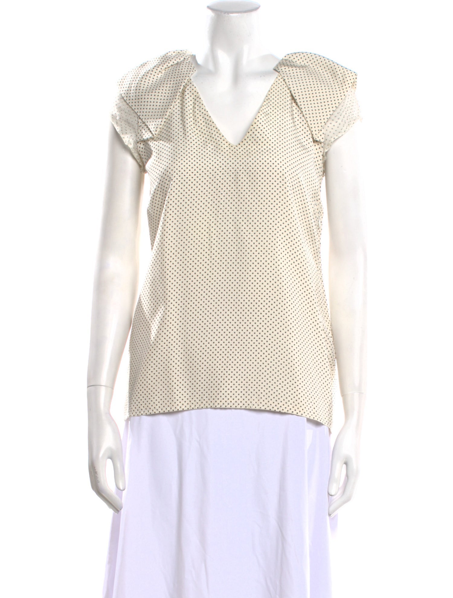 Valentino Silk Polka Dot Print Top