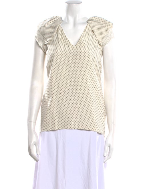 Valentino Silk Polka Dot Print Top