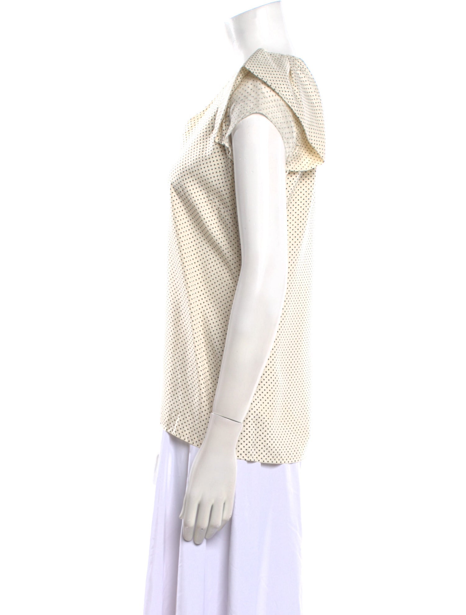 Valentino Silk Polka Dot Print Top