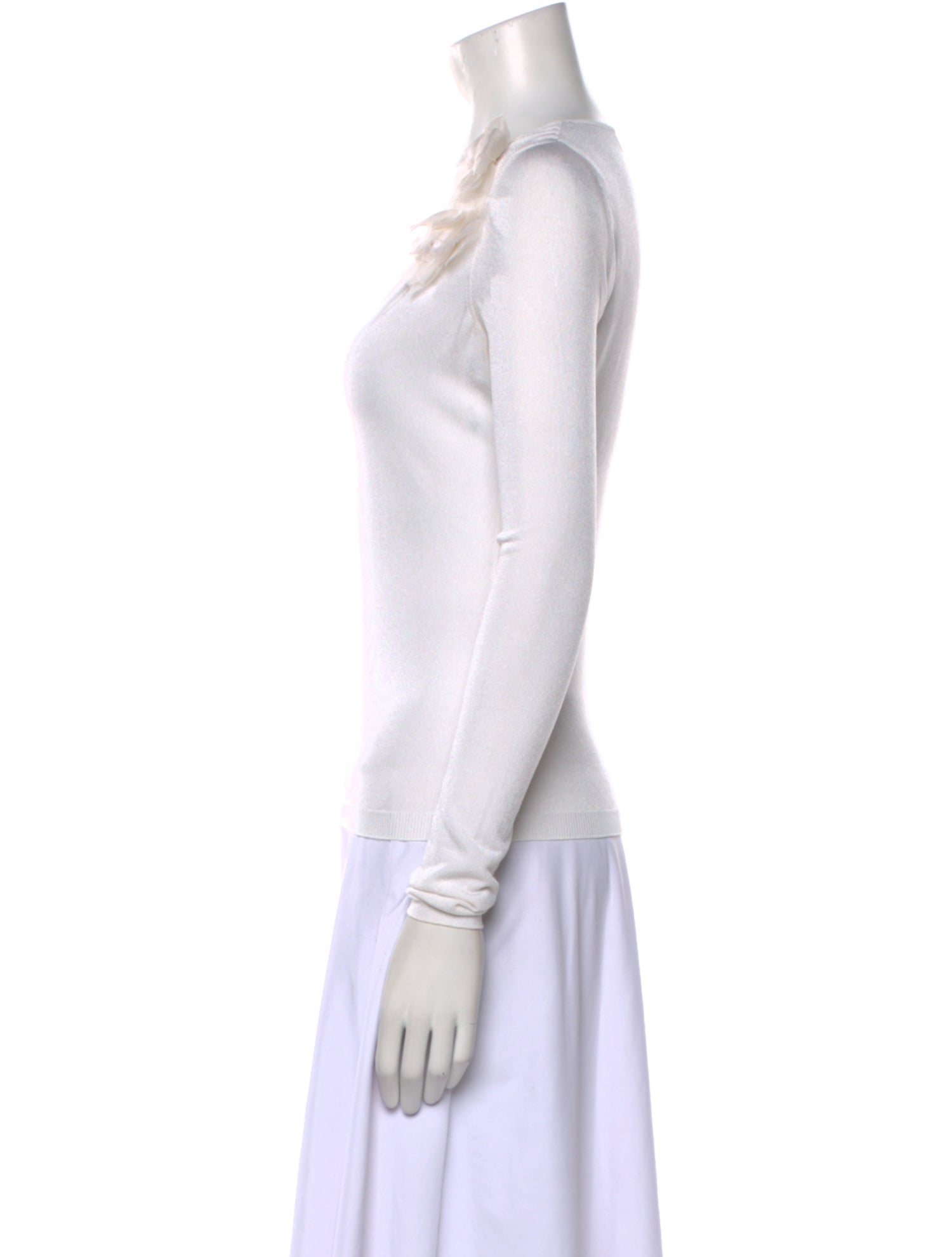 Valentino V-Neck Long Sleeve Top