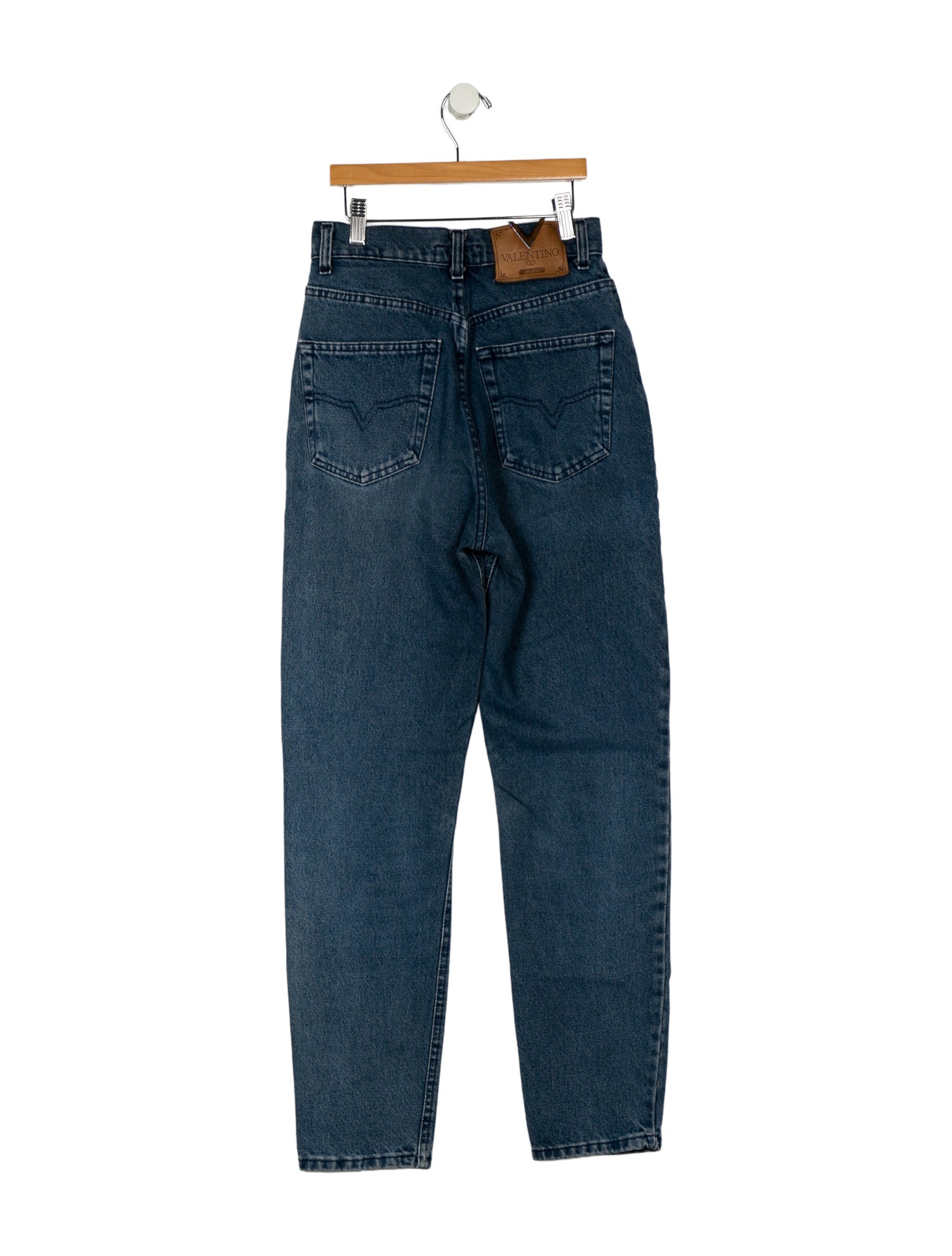 Valentino High-Rise Straight Leg Jeans