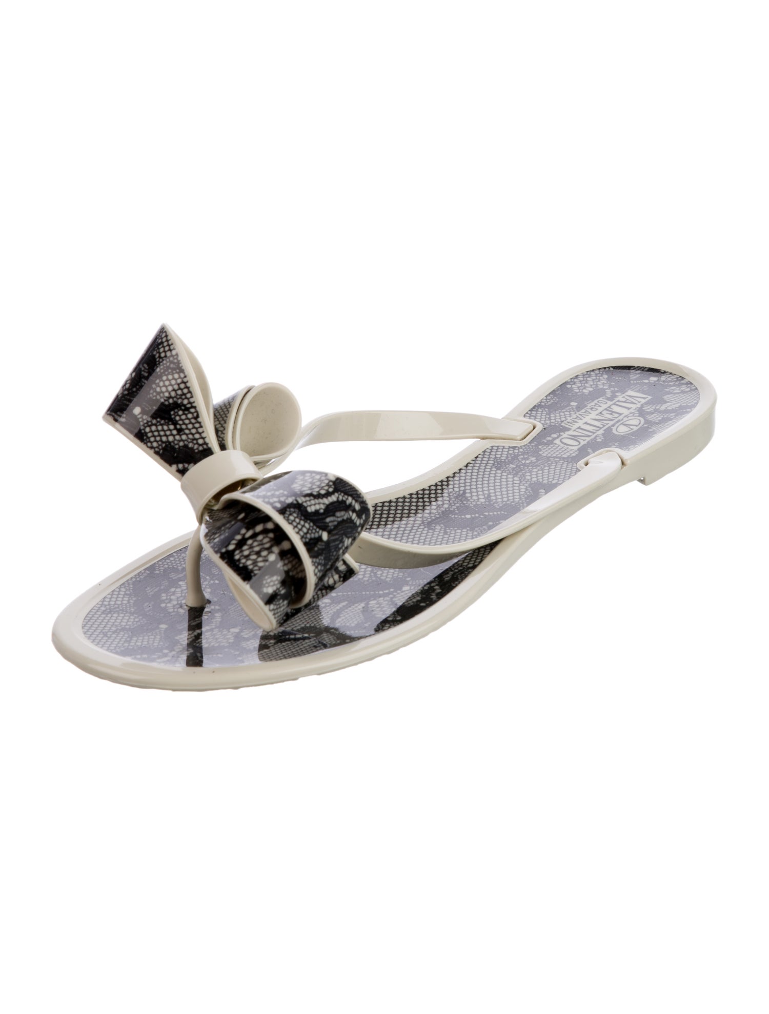 Valentino Rubber Printed Slides