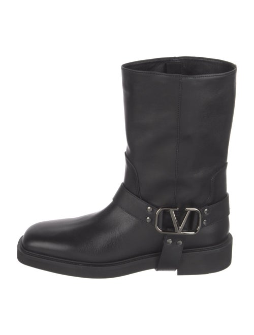 Valentino Leather Moto Boots