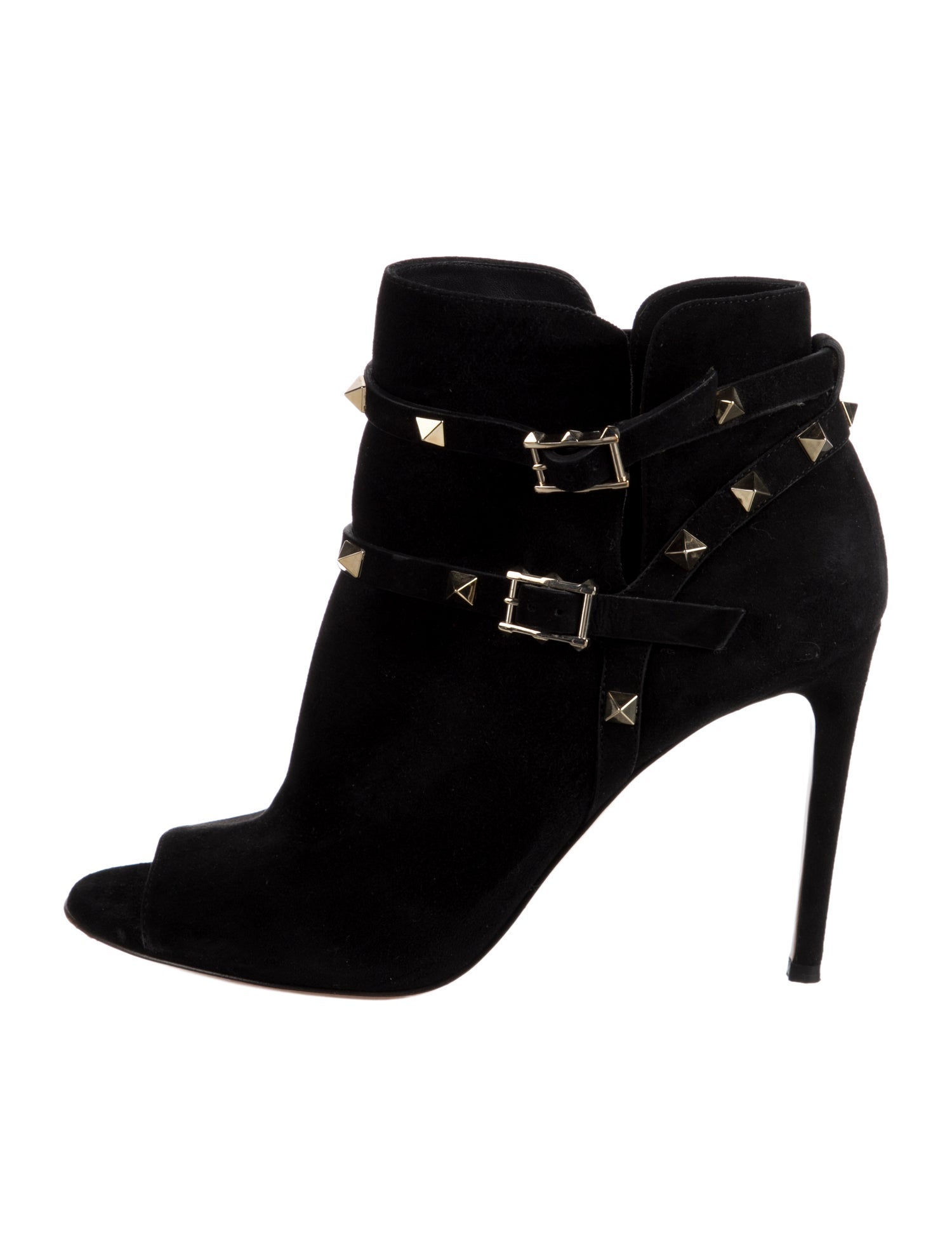 Valentino Rockstud Accents Suede Boots