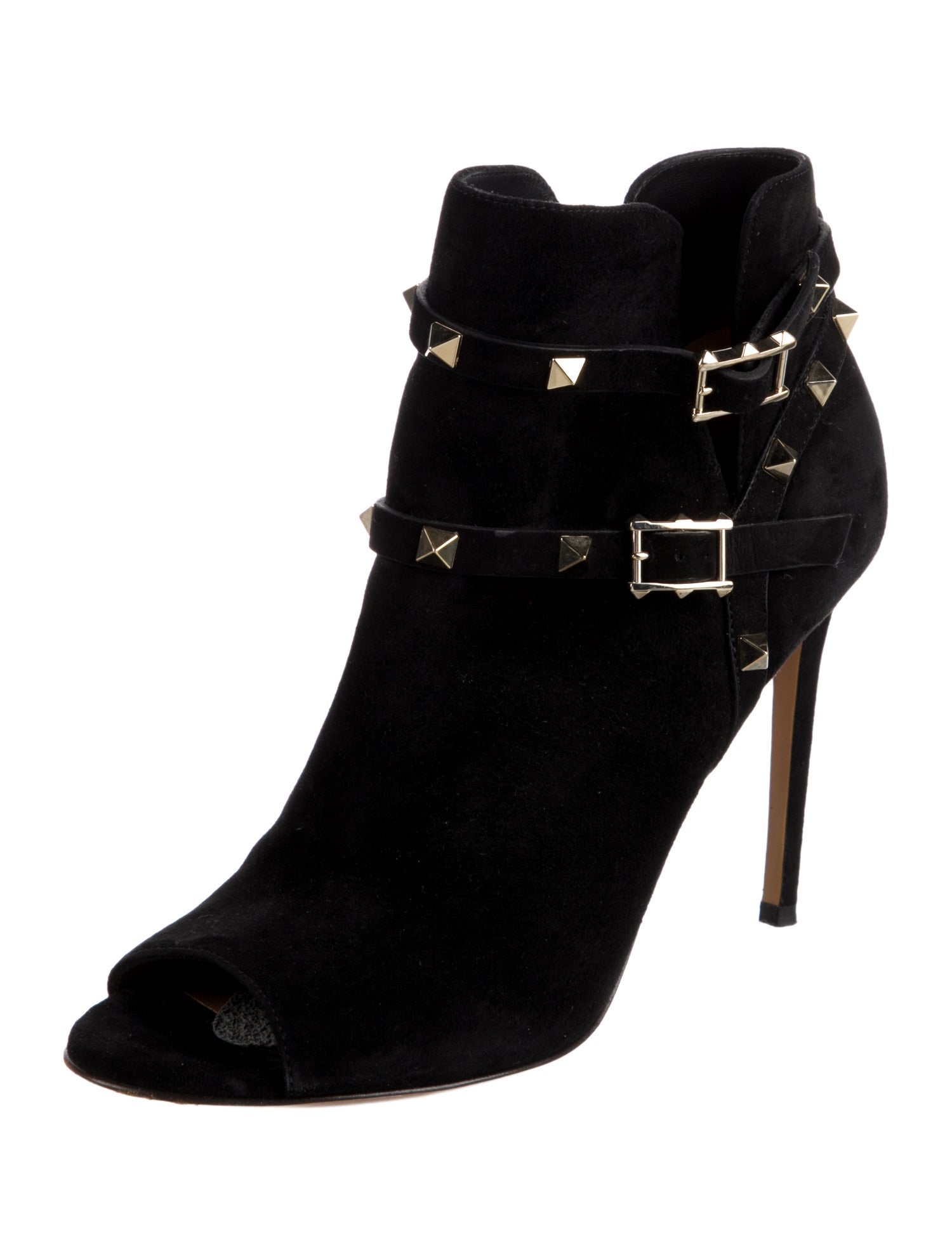 Valentino Rockstud Accents Suede Boots