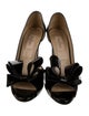 Valentino Patent Leather Bow Accents D'Orsay Pumps