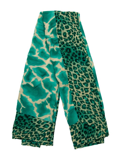 Valentino Silk Animal Print Scarf