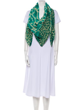 Valentino Silk Animal Print Scarf