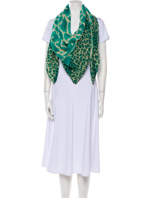 Valentino Silk Animal Print Scarf
