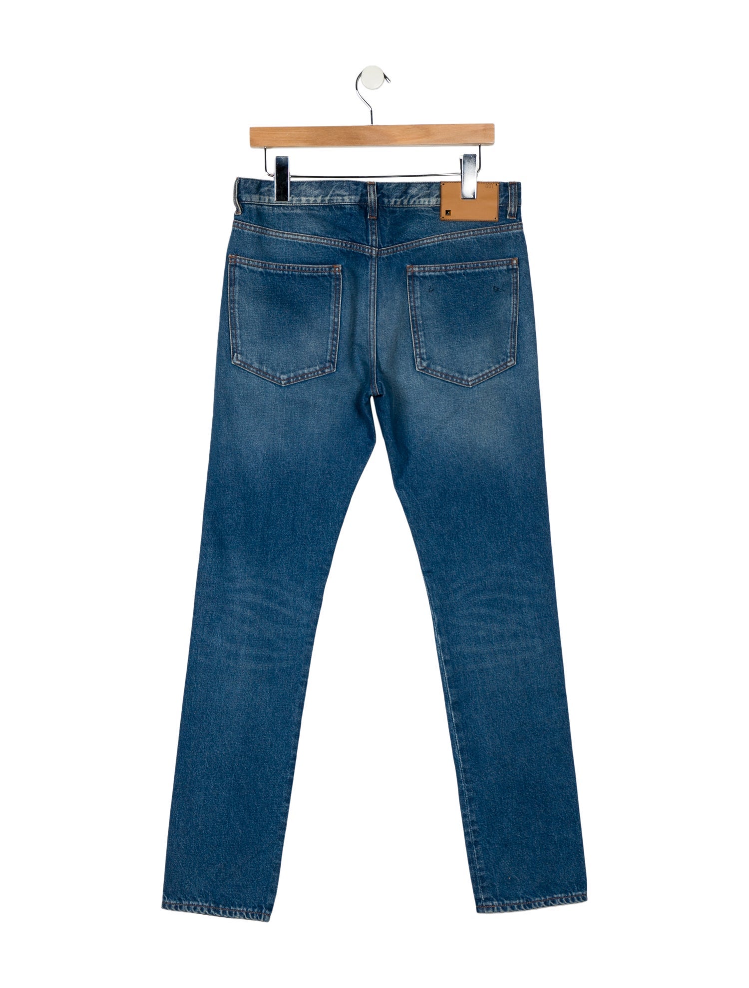 Valentino Mid-Rise Straight Leg Jeans