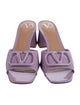 Valentino Rockstud Accents Patent Leather Slides