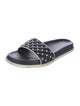 Valentino Rockstud Accents Leather Slides