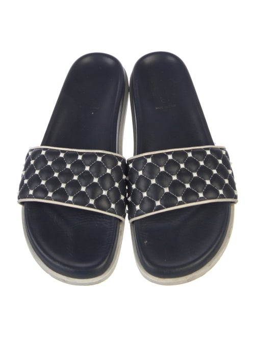 Valentino Rockstud Accents Leather Slides