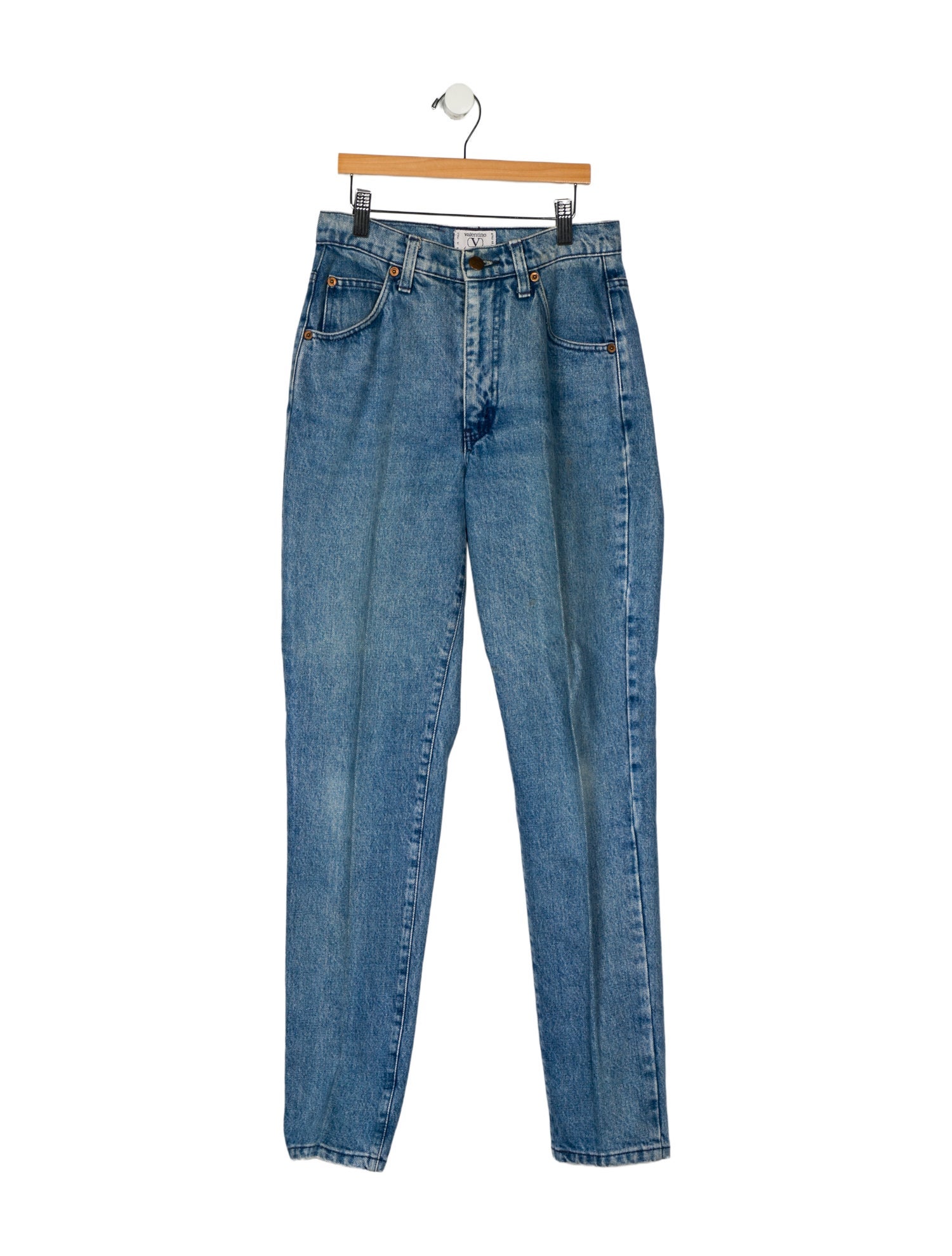 Valentino Mid-Rise Straight Leg Jeans