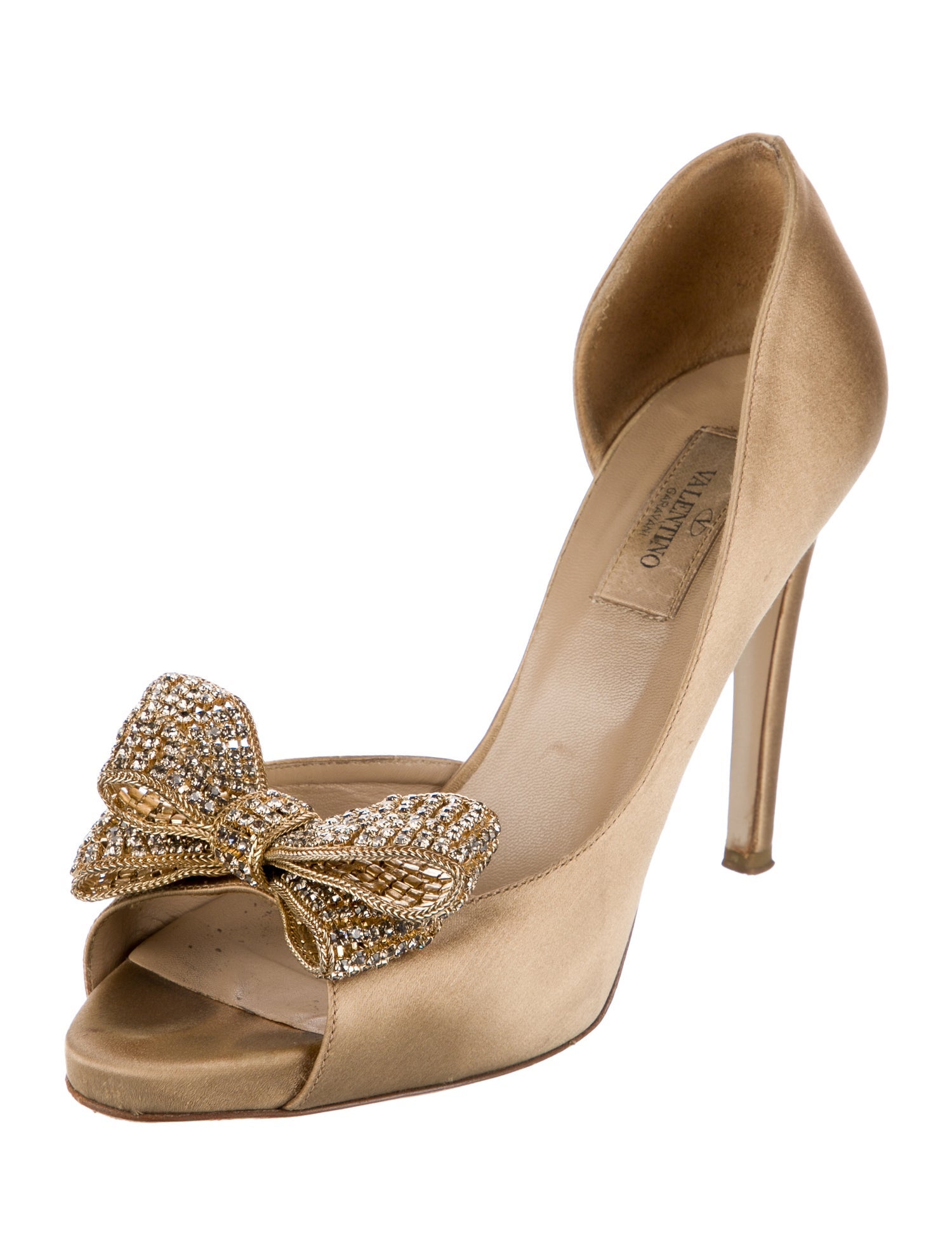 Valentino Satin Bow Accents Sandals