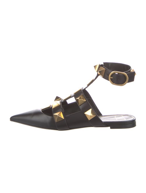 Valentino Rockstud Accents Leather Mules