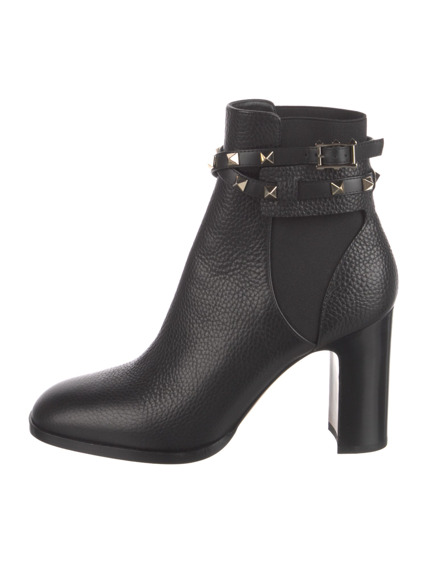 Valentino Rockstud Accents Leather Chelsea Boots