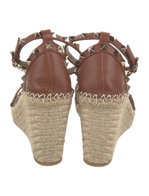 Valentino Rockstud Accents Leather Espadrilles
