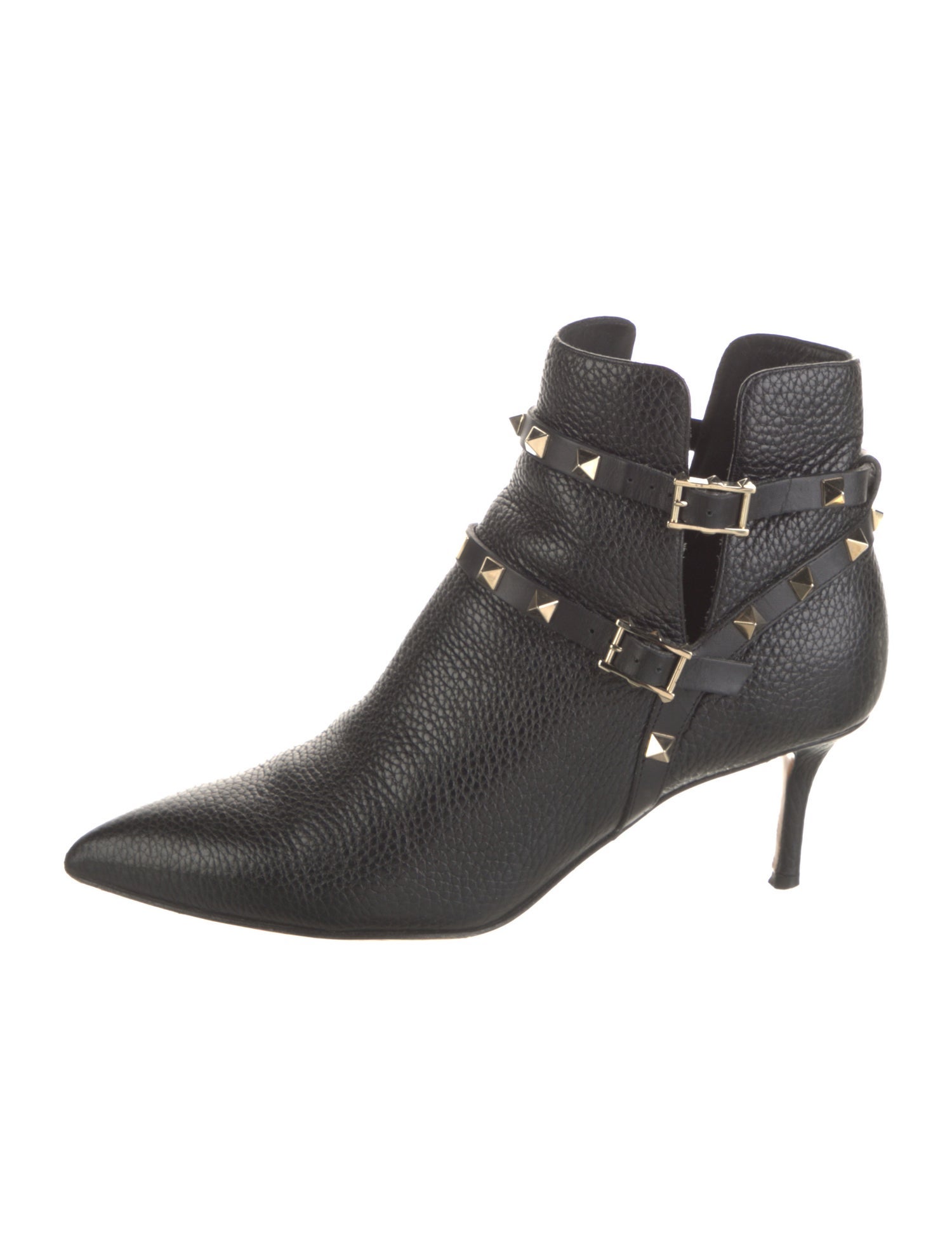 Valentino Rockstud Accents Leather Boots