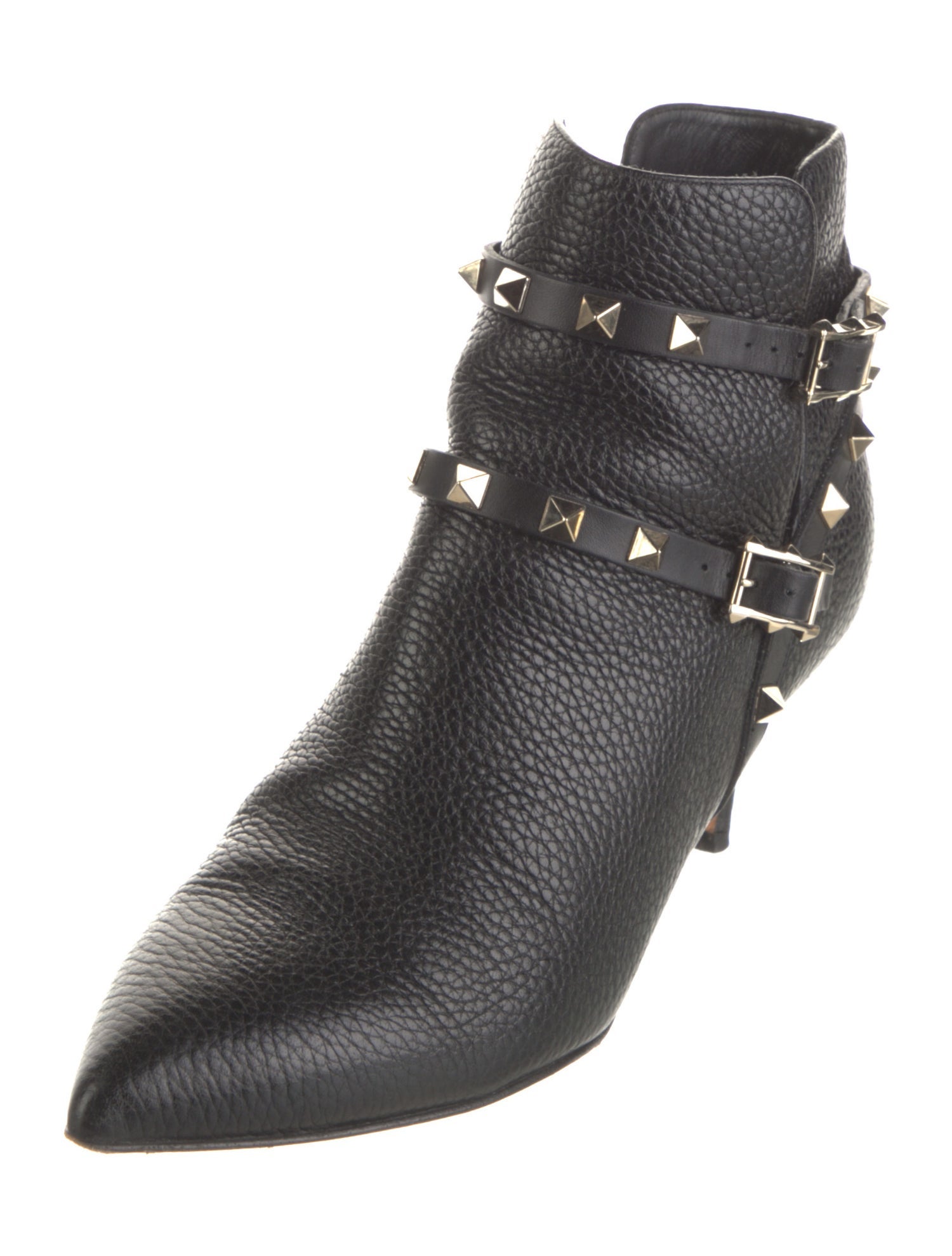 Valentino Rockstud Accents Leather Boots
