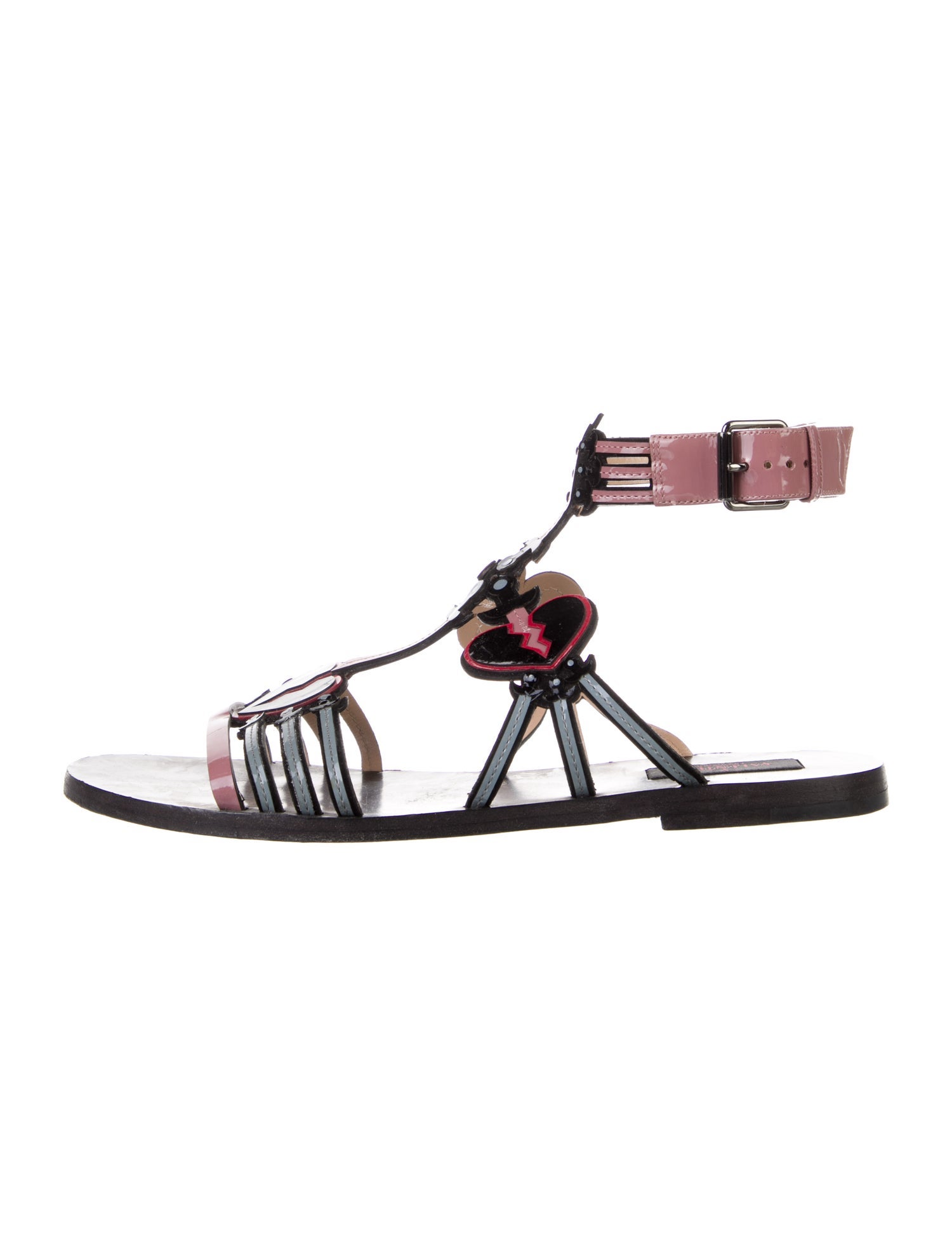 Valentino Patent Leather Gladiator Sandals