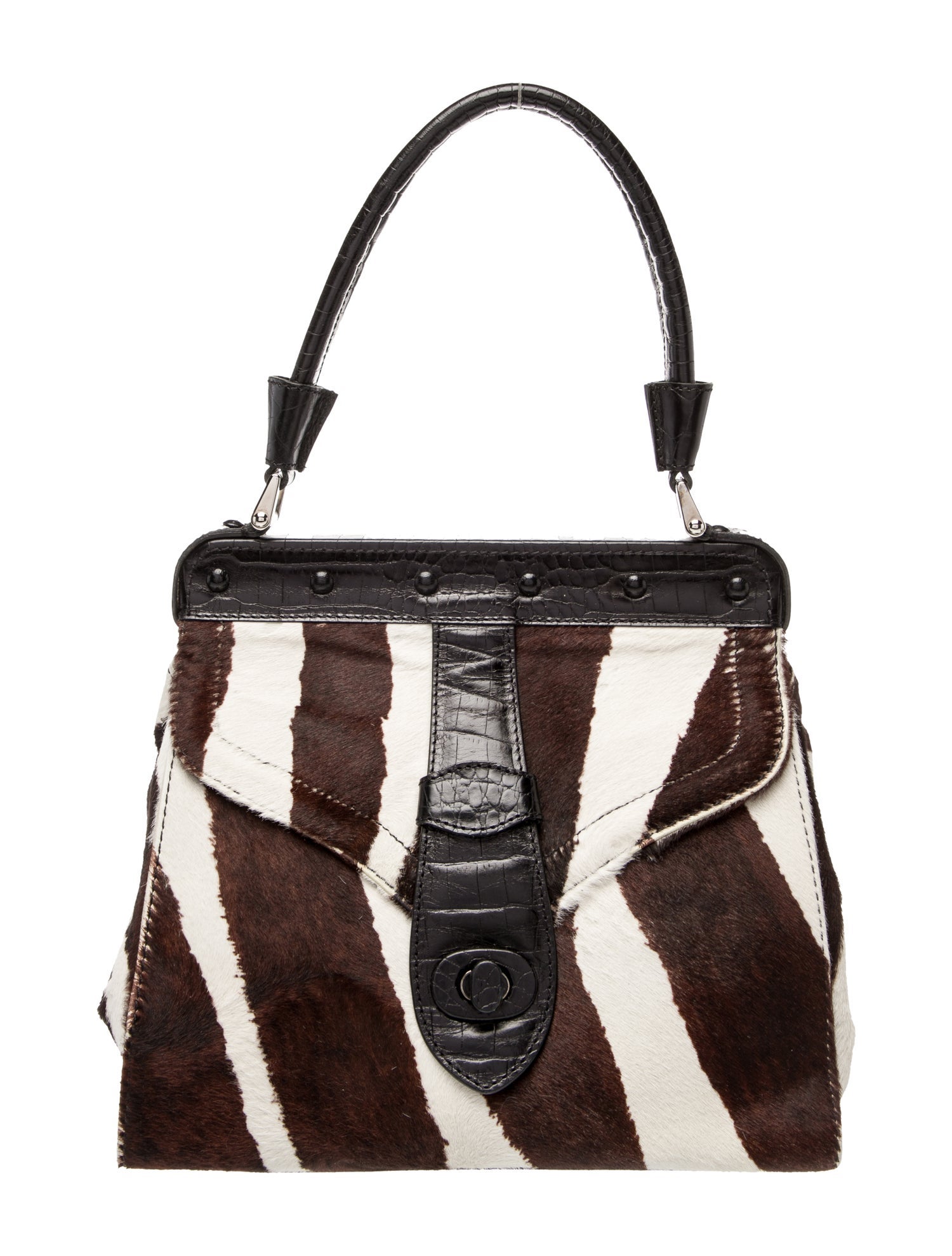 Valentino Ponyhair Top Handle Bag
