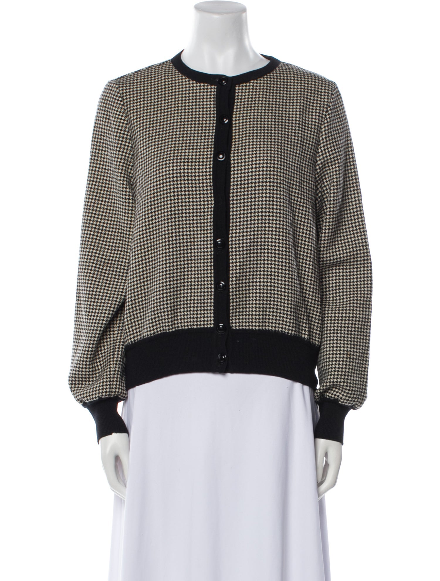 Valentino Vintage Houndstooth Print Sweater