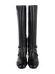 Valentino Rockstud Accents Leather Riding Boots