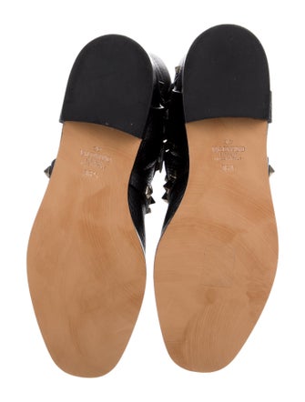 Valentino Rockstud Accents Leather Riding Boots