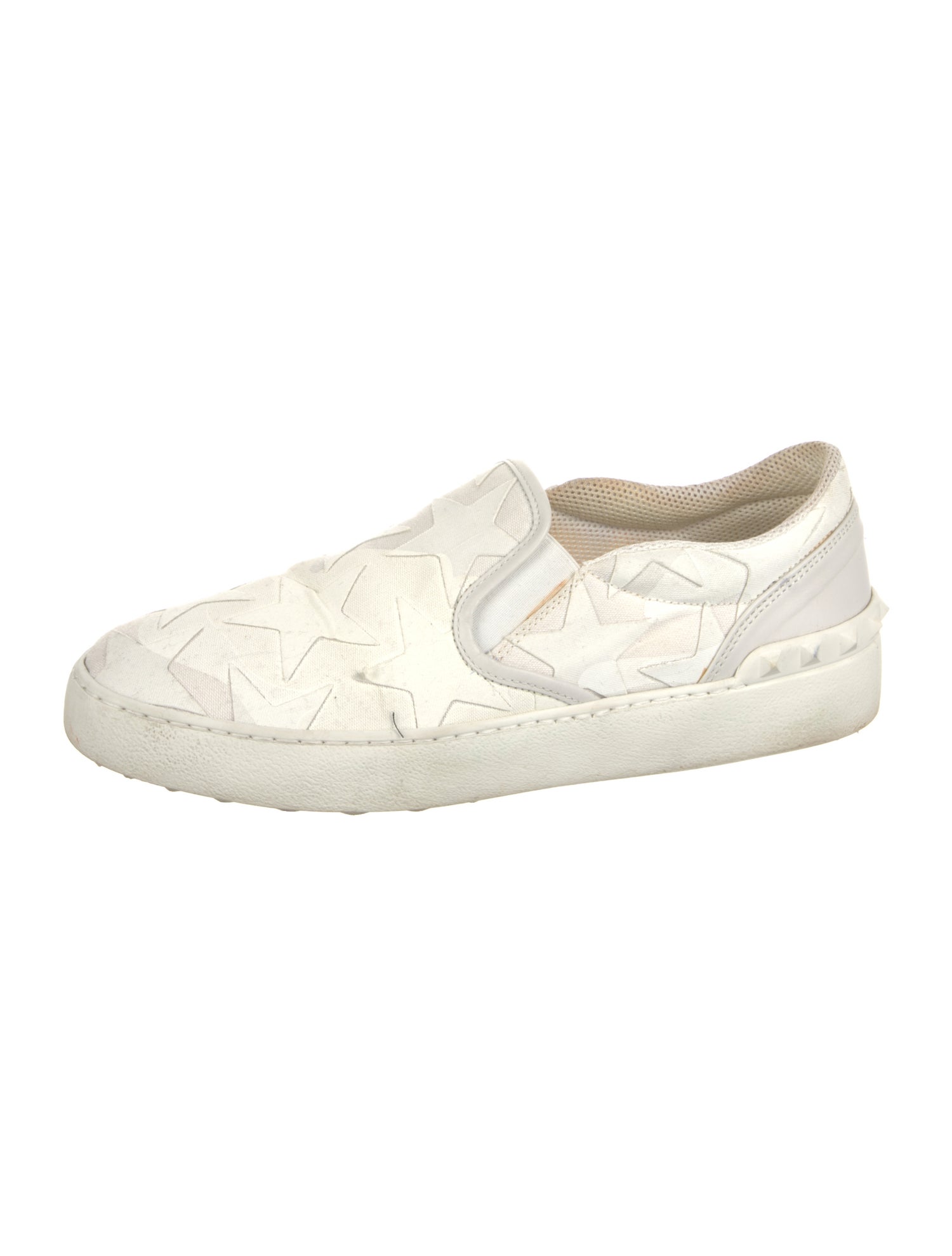 Valentino Rockstud Accents Canvas Sneakers