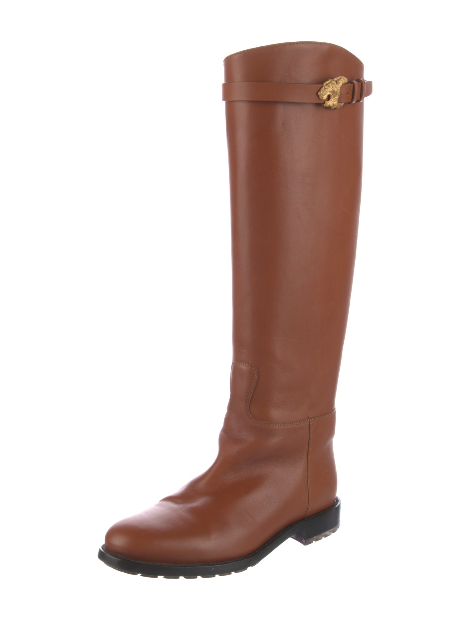 Valentino Leather Riding Boots