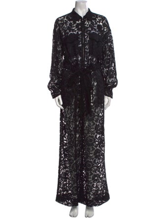 Valentino Lace Lace Pattern Jumpsuit