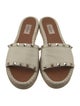 Valentino Rockstud Accents Leather Espadrilles