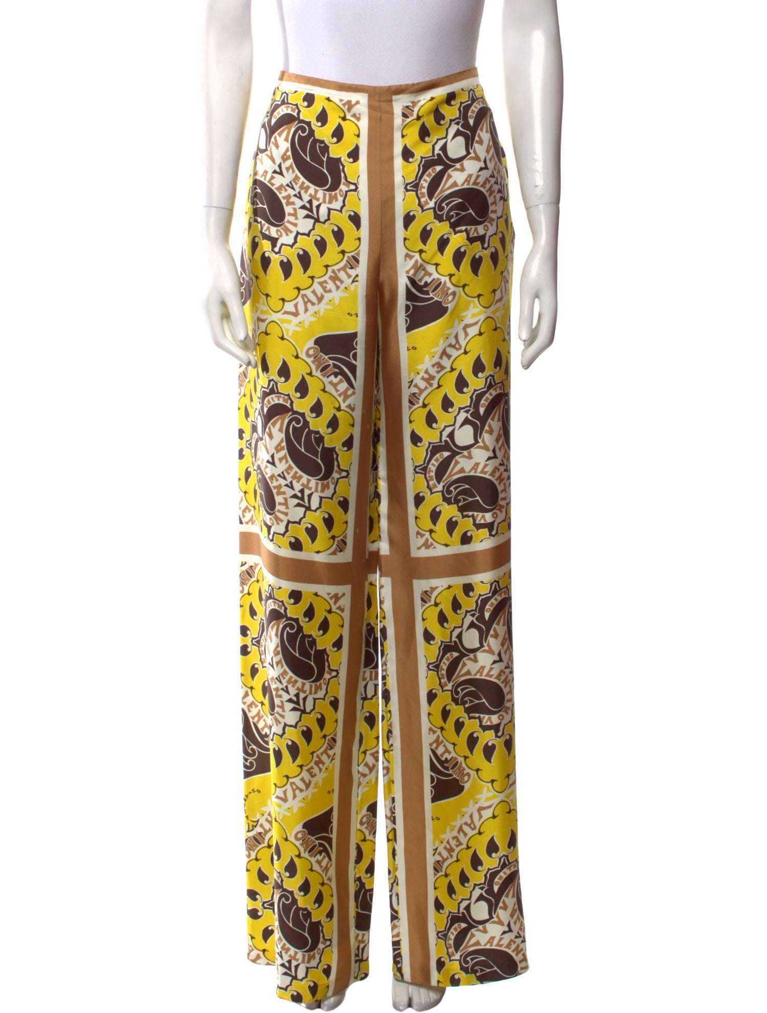 Valentino Printed Wide Leg Pants