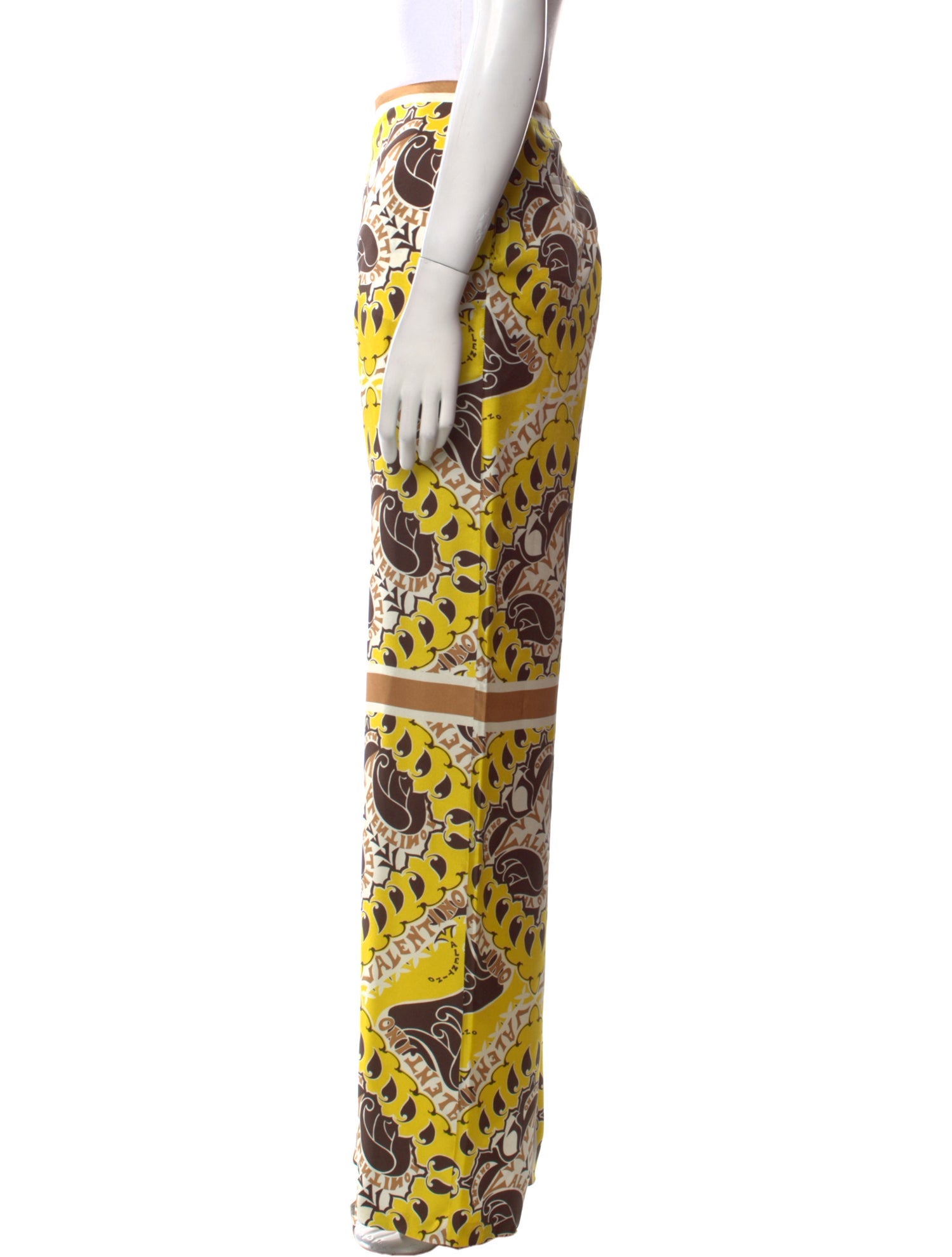 Valentino Printed Wide Leg Pants