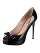 Valentino Patent Leather Bow Accents Pumps