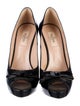 Valentino Patent Leather Bow Accents Pumps